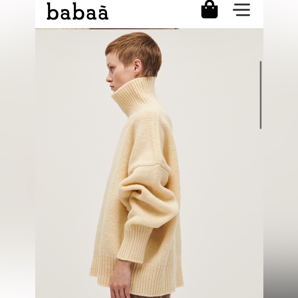 Babaa 100% wool jumper no17 in “natural”